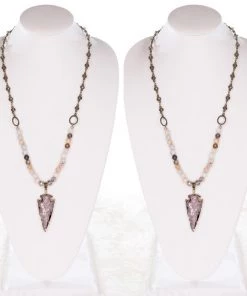 Social Butterfly Collection Bead Arrowhead Pendant Necklace