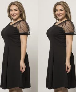 Social Butterfly Collection Black Or White Lace Detail Dress