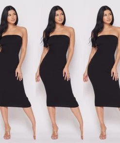 Social Butterfly Collection New Arrivals Plus Size Black Strapless Tube Top Dress 26 Social Butterfly Collection New Arrivals Plus Size Black Strapless Tube Top Dress