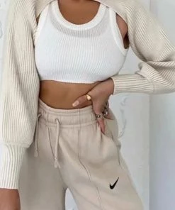 Social Butterfly Collection Accessories Turtleneck Sweater Scarf With Sleeves