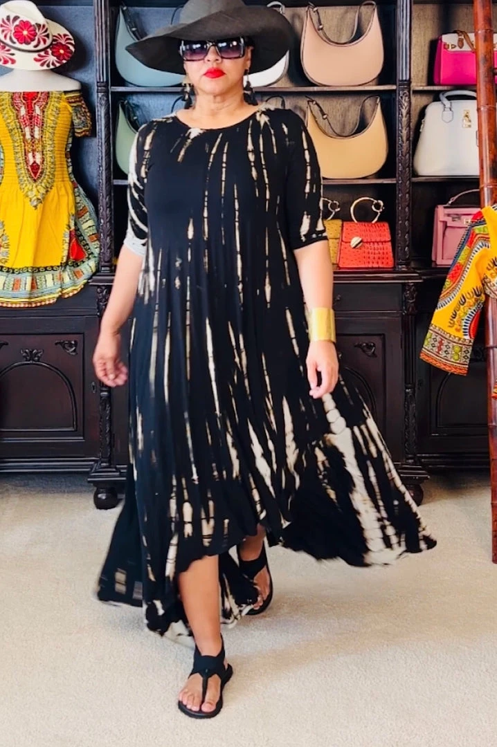 Social Butterfly Collection New Arrivals Black Taupe Tie Dye Handkerchief Dress 15 Social Butterfly Collection New Arrivals Black Taupe Tie Dye Handkerchief Dress