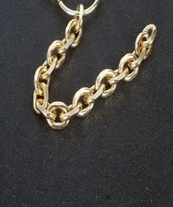 Social Butterfly Collection New Arrivals Gold Circle Detail Link Chain Necklace