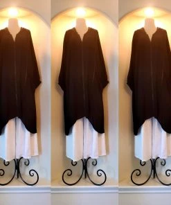 Social Butterfly Collection Black High Low Front Zipper Dress Top Sale