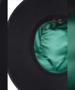 Social Butterfly Collection Black Wool Rancher Style Hat Accessories