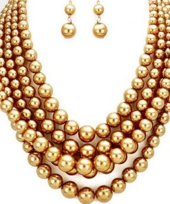 Social Butterfly Collection Five Strand Pearl Necklace Available Several Colors New Arrivals