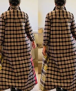 Social Butterfly Collection Plaid Check Multi Color Duster Dress 67 Social Butterfly Collection Plaid Check Multi Color Duster Dress