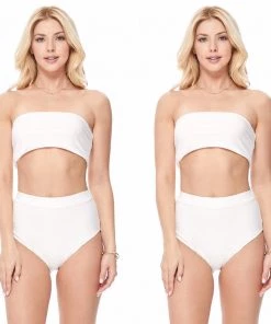 Social Butterfly Collection New Arrivals Black Or White Two Piece Pool Side Swimsuit