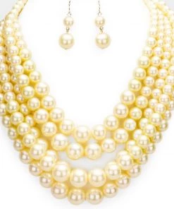 Social Butterfly Collection Five Strand Pearl Necklace Available Several Colors New Arrivals