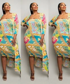 Social Butterfly Collection Bright Color Print Two Piece Dress Duster Set New Arrivals 15 Social Butterfly Collection Bright Color Print Two Piece Dress Duster Set New Arrivals