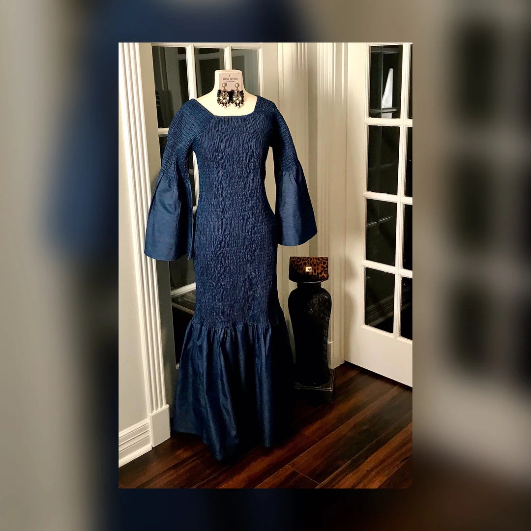 Social Butterfly Collection Beautiful Mermaid Style Kimono Sleeve Denim Blue Jean Dress New Arrivals 9 Social Butterfly Collection Beautiful Mermaid Style Kimono Sleeve Denim Blue Jean Dress New Arrivals