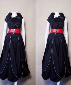 Social Butterfly Collection Black Zipper Detail Bubble Hem Dress