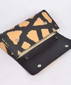 Social Butterfly Collection Abstract Print Multi Color Clutch Handbag