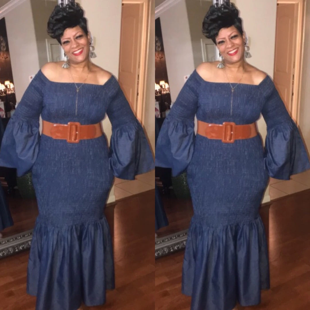 Social Butterfly Collection Beautiful Mermaid Style Kimono Sleeve Denim Blue Jean Dress New Arrivals 8 Social Butterfly Collection Beautiful Mermaid Style Kimono Sleeve Denim Blue Jean Dress New Arrivals