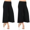 Social Butterfly Collection Plus Size Black Culotte Pants New Arrivals