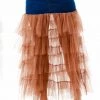 Social Butterfly Collection Denim Tulle Layered Maxi Skirt 1 Social Butterfly Collection Denim Tulle Layered Maxi Skirt