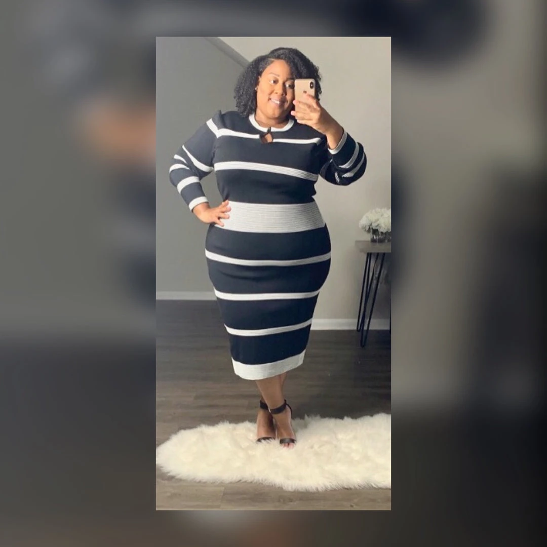 Social Butterfly Collection Jersey Knit Navy Blue White Midi Dress 5 Social Butterfly Collection Jersey Knit Navy Blue White Midi Dress