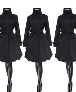Social Butterfly Collection Beautiful Black Modern Day Coat Dress Dresses