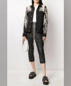 Social Butterfly Collection Detailed Black Jacket With Lace Up Drawstrings