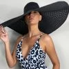 Social Butterfly Collection New Arrivals Oversized Beach Resort Wide Brim Hat
