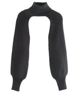 Social Butterfly Collection Accessories Turtleneck Sweater Scarf With Sleeves