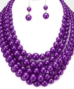 Social Butterfly Collection Five Strand Pearl Necklace Available Several Colors New Arrivals