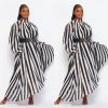 Social Butterfly Collection New Arrivals Plus Size Black White Side High Low Dress