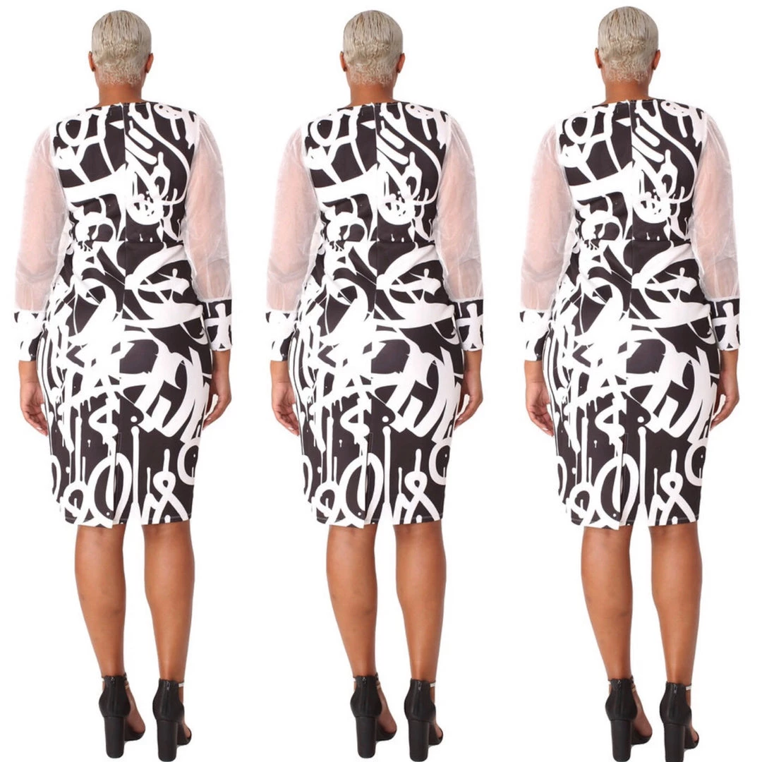 Social Butterfly Collection New Arrivals Black White Abstract Print Fitted Dress 7 Social Butterfly Collection New Arrivals Black White Abstract Print Fitted Dress