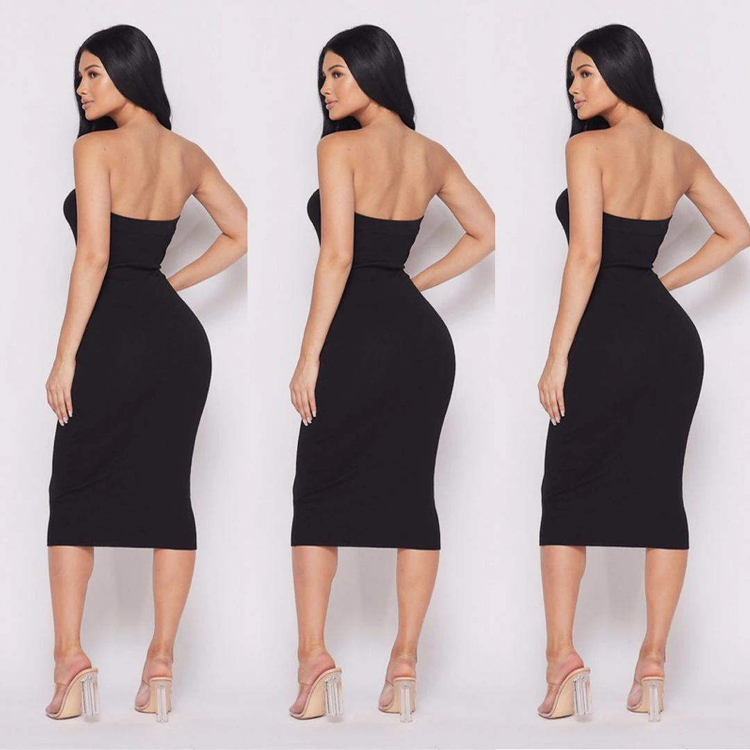 Social Butterfly Collection New Arrivals Plus Size Black Strapless Tube Top Dress 7 Social Butterfly Collection New Arrivals Plus Size Black Strapless Tube Top Dress