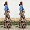 Social Butterfly Collection New Arrivals Black Multi Print Ruffle Wide Leg Pants