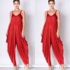 Social Butterfly Collection Plus Sizes Burnt Orange Scoop Neck Harem Jumpsuit