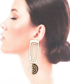 Social Butterfly Collection New Arrivals Gold Light Weight Long Dangle Earrings