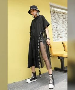 Social Butterfly Collection White Or Black Button Down Grommet Detail Top