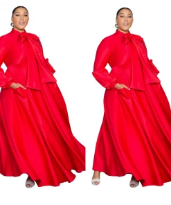 Social Butterfly Collection New Arrivals Red Necktie Maxi Dress