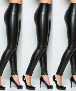 Social Butterfly Collection Black Faux Leather Liquid Leggings 31 Social Butterfly Collection Black Faux Leather Liquid Leggings