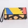 Social Butterfly Collection Abstract Print Multi Color Clutch Handbag