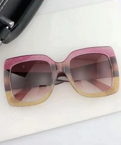 Social Butterfly Collection Square Oversized Multi Color Sunglasses New Arrivals
