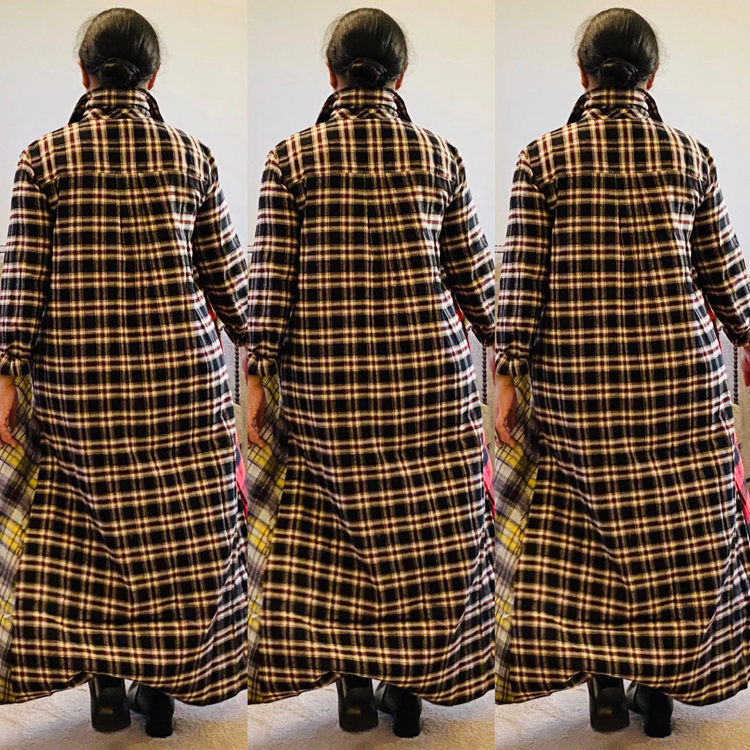 Social Butterfly Collection Plaid Check Multi Color Duster Dress 33 Social Butterfly Collection Plaid Check Multi Color Duster Dress