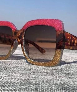 Social Butterfly Collection Square Oversized Multi Color Sunglasses New Arrivals