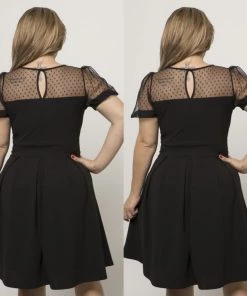 Social Butterfly Collection Black Or White Lace Detail Dress