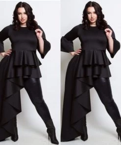 Social Butterfly Collection Black Faux Leather Liquid Leggings