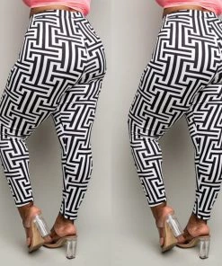 Social Butterfly Collection Plus Size Abstract Print Leggings New Arrivals