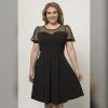 Social Butterfly Collection Black Or White Lace Detail Dress