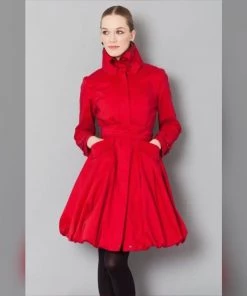Social Butterfly Collection Regal Red Modern Day Coat Dress