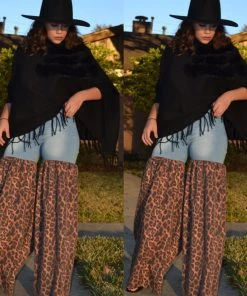 Social Butterfly Collection Black Faux Fur Fringe Detail Sweater Top Sale