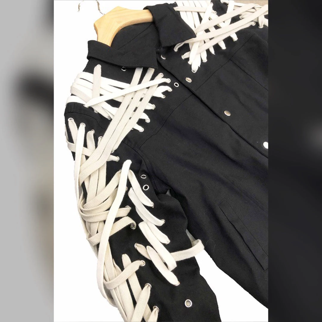 Social Butterfly Collection Sale Black Jacket With Lace Up Drawstring Detailing 11 Social Butterfly Collection Sale Black Jacket With Lace Up Drawstring Detailing