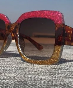 Social Butterfly Collection Square Oversized Multi Color Sunglasses New Arrivals