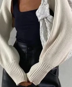 Social Butterfly Collection Accessories Turtleneck Sweater Scarf With Sleeves