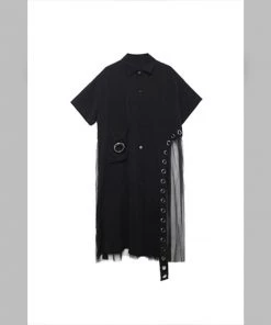 Social Butterfly Collection White Or Black Button Down Grommet Detail Top