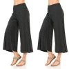 Social Butterfly Collection Plus Size Gray Culotte Pants