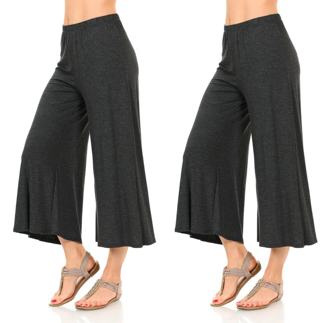 Social Butterfly Collection Plus Size Gray Culotte Pants 3 Social Butterfly Collection Plus Size Gray Culotte Pants